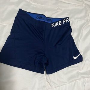 Navy blue Nike pro spandex